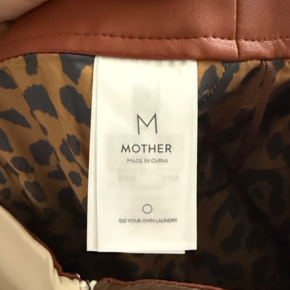 NWT MOTHER The Bits And Pieces Skirt Faux Leather Multicolored Size M 70s - Picture 11 of 16